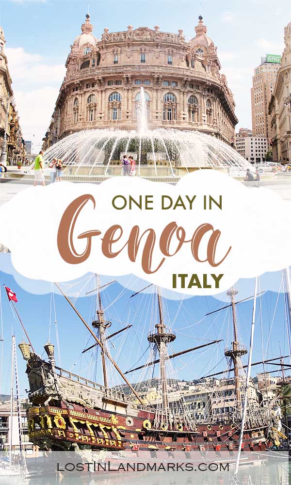 If you only have a day in Genoa here's some ideas of things do and see in the italian city. Genoa is a also popular cruise stop so one day itineraries are especially helpful. #italytravel